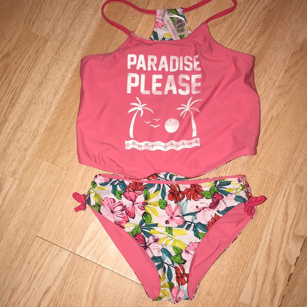 Tommy Bahama Reversible Girls 12 Swimsuit